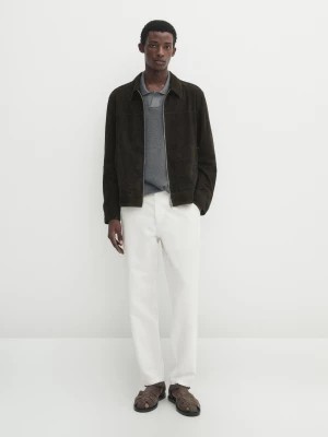 Zdjęcie produktu Spodnie Z Kieszenią Z Boku - Surowy - - Massimo Dutti - Mężczyzna