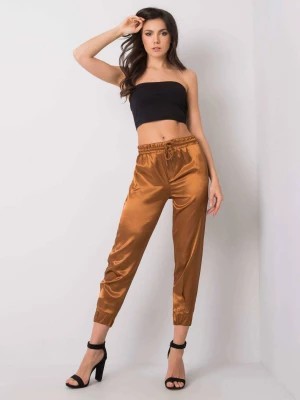 Zdjęcie produktu Spodnie z materiału brązowy casual materiałowe Merg