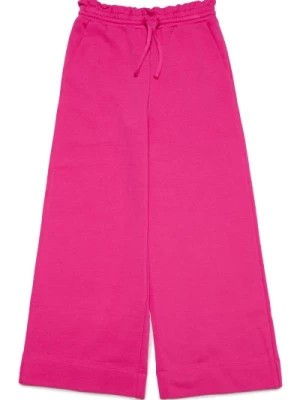 Zdjęcie produktu Spodnie z wysokim stanem z polaru o szerokich nogawkach Max & Co