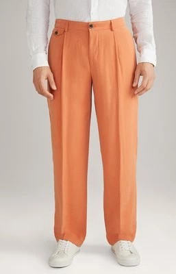 Zdjęcie produktu Spodnie z zakładkami, pomarańczowe Joop