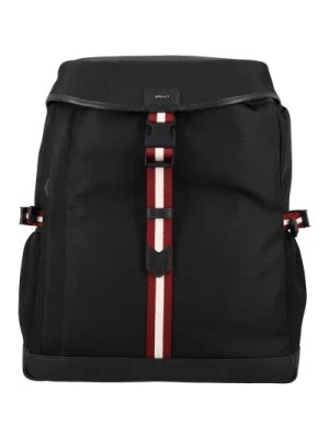 Zdjęcie produktu Sportowy Plecak Czarny Obramowanie Skórzane Bally