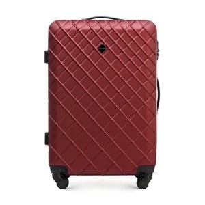 Zdjęcie produktu Średnia walizka z ABS-u w ukośną kratkę bordowa Wittchen