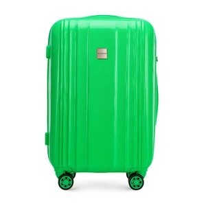 Zdjęcie produktu Średnia walizka z polikarbonu tłoczona plaster miodu zielona Wittchen