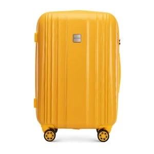 Zdjęcie produktu Średnia walizka z polikarbonu tłoczona plaster miodu żółta Wittchen