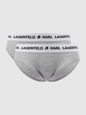 Zdjęcie produktu Figi z nadrukiem z logo w zestawie 2 szt. Karl Lagerfeld