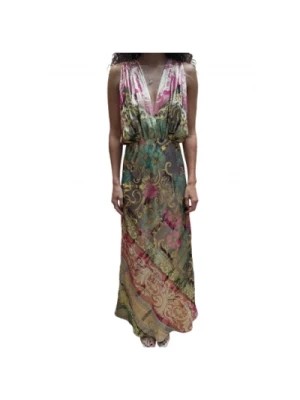 Zdjęcie produktu Starożytna Różowa Sukienka Maxi z Jedwabiu Mes Demoiselles