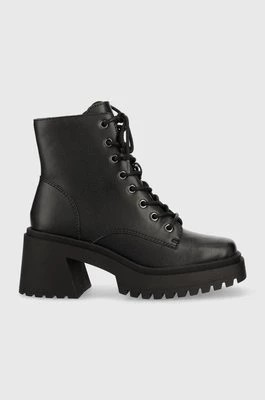 Zdjęcie produktu Steve Madden botki skórzane Freeport damskie kolor czarny na słupku SM11002150