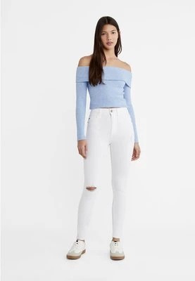 Zdjęcie produktu Stradivarius 1400 Jeansy skinny fit z normalnym stanem  Biały