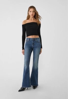 Zdjęcie produktu Stradivarius D04 rozszerzane jeansy z niskim stanem  Denim