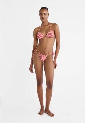 Zdjęcie produktu Stradivarius Figi brazylijskie od bikini w paski ze sznurkami  Czerwony