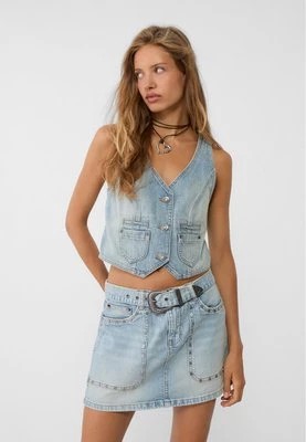 Zdjęcie produktu Stradivarius Jeansowa kamizelka z ćwiekami  Denim