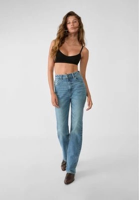 Zdjęcie produktu Stradivarius Proste jeansy comfort z wysokim stanem  Denimowy średni Dark Blue