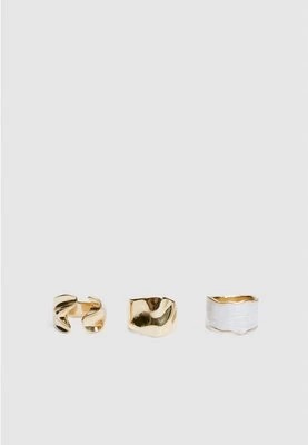 Zdjęcie produktu Stradivarius Komplet 3 nieregularnych pierścionków  Złoty