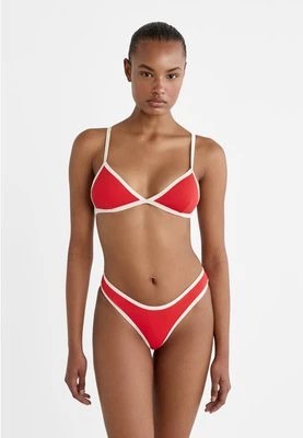 Zdjęcie produktu Stradivarius Kontrastowy trójkątny biustonosz od bikini  Czerwony