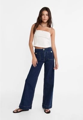 Zdjęcie produktu Stradivarius Minimalistyczne jeansy z kieszeniami  Niebieski denim