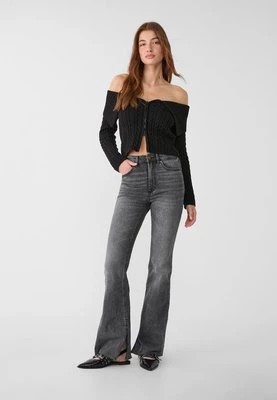 Zdjęcie produktu Stradivarius Rozszerzane jeansy z rozcięciami  Czarny denim