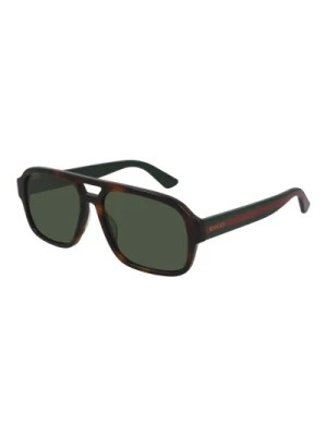 Zdjęcie produktu Stylish Sunglasses in Dark Havana/Green Gucci