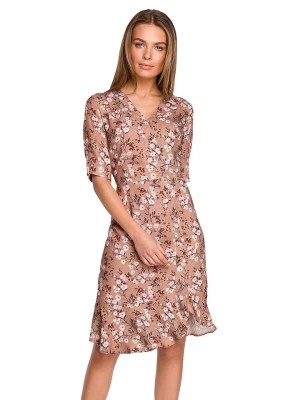 Zdjęcie produktu Stylove Sukienka w kolorze jasnobrazowym ze wzorem rozmiar: S