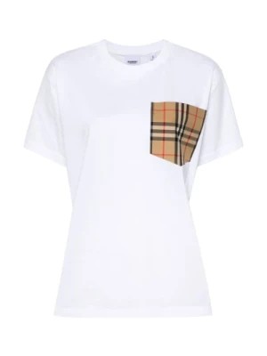 Zdjęcie produktu Stylowa biała koszulka z wzorem Burberry Burberry