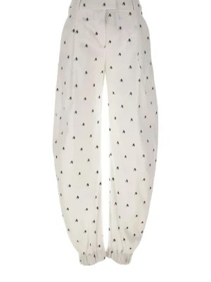 Zdjęcie produktu Stylowe białe spodnie dresowe The Attico