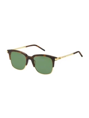 Zdjęcie produktu Stylowe okulary przeciwsłoneczne w kolorze havana/złoto z zielonymi szkłami Marc Jacobs