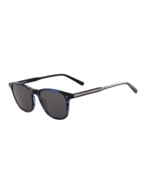Zdjęcie produktu Stylowe okulary przeciwsłoneczne w niebieskim i szarym Lacoste