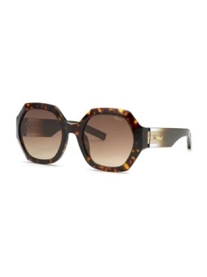 Zdjęcie produktu Stylowe okulary przeciwsłoneczne z brązowymi szkłami gradientowymi Chopard