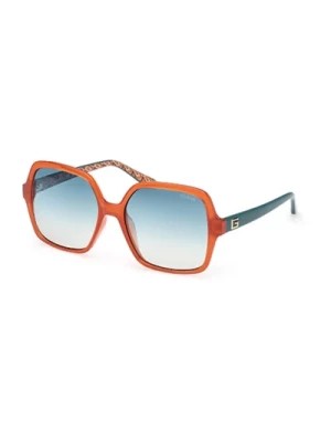 Zdjęcie produktu Stylowe okulary przeciwsłoneczne z niebieskimi soczewkami Guess