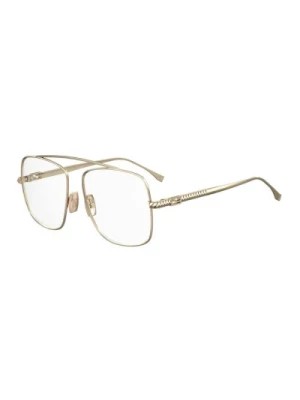 Zdjęcie produktu Stylowe Okulary w Złocie Fendi