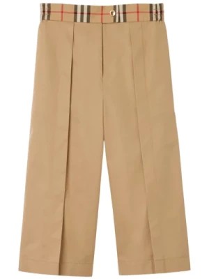 Zdjęcie produktu Stylowe Spodnie z Bawełny w Kratę Burberry
