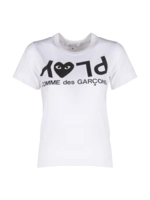 Zdjęcie produktu Stylowy Biały T-shirt z nadrukiem Comme des Garçons Play