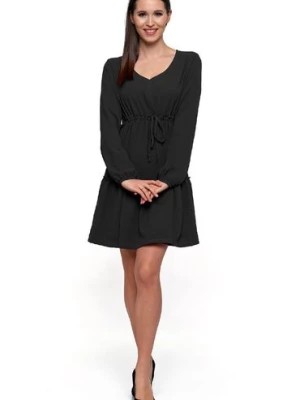 Zdjęcie produktu Sukienka damska z długim rękawem czarna Moraj
