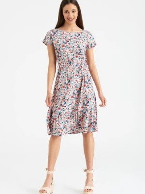 Zdjęcie produktu Sukienka damska z krótkim rękawem we wzory Greenpoint