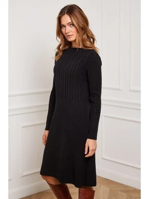 Zdjęcie produktu So Cachemire Sukienka dzianinowa "Fanola" w kolorze czarnym rozmiar: XL