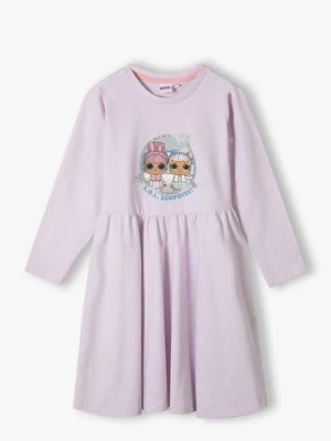 Zdjęcie produktu Sukienka dziewczęca bawełniana fioletowa L.O.L.
