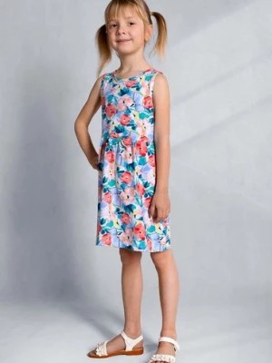 Zdjęcie produktu Sukienka dziewczęca letnia na ramiączka w kwiaty Yoclub