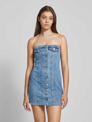Zdjęcie produktu Sukienka jeansowa z kieszeniami na piersi model ‘JASMINE’ Only