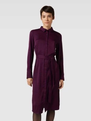 Zdjęcie produktu Sukienka koszulowa w pepitkę z wiązanym paskiem Christian Berg Woman Selection
