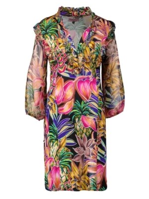 Zdjęcie produktu Sukienka Midi z Tropikalnym Wzorem i Falbanami Tessa Koops