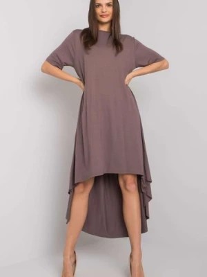Zdjęcie produktu Sukienka o asymetrycznym kroju - brązowa RUE PARIS