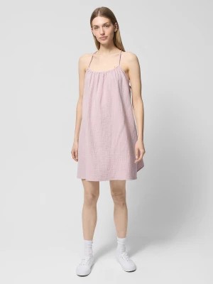 Zdjęcie produktu Sukienka oversize na ramiączkach damska Outhorn - różowa