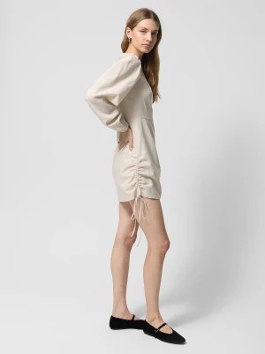 Zdjęcie produktu Sukienka tkaninowa z długim rękawem Outhorn - kremowa
