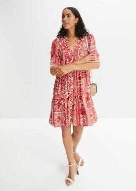 Zdjęcie produktu Sukienka tunikowa z nadrukiem, ze zrównoważonej wiskozy bonprix