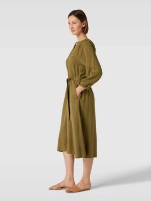 Zdjęcie produktu Sukienka tunikowa z wiązanym paskiem model ‘Tencel’ s.Oliver RED LABEL