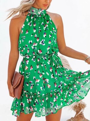 Zdjęcie produktu Milan Kiss Sukienka w kolorze zielono-biaÅ‚o-niebieskim rozmiar: L
