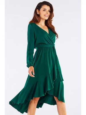 Zdjęcie produktu Awama Sukienka w kolorze ciemnozielonym rozmiar: L