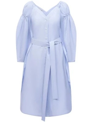 Zdjęcie produktu Sukienka z bawełny z zamkiem i odpinanym paskiem Stella McCartney