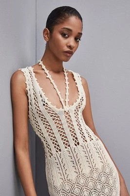 Zdjęcie produktu Sukienka z efektem szydełkowania z nylonu pochodzącego z recyklingu PATRIZIA PEPE