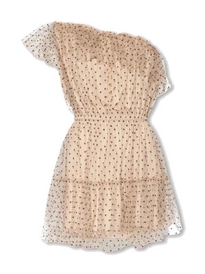 Zdjęcie produktu Sukienka z jednym ramieniem z tiulu z falbanami Gucci