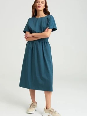 Zdjęcie produktu Sukienka z krótkim rękawem niebieska Greenpoint